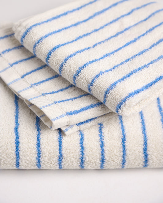 Набір рушників Білий у блакитну смужку