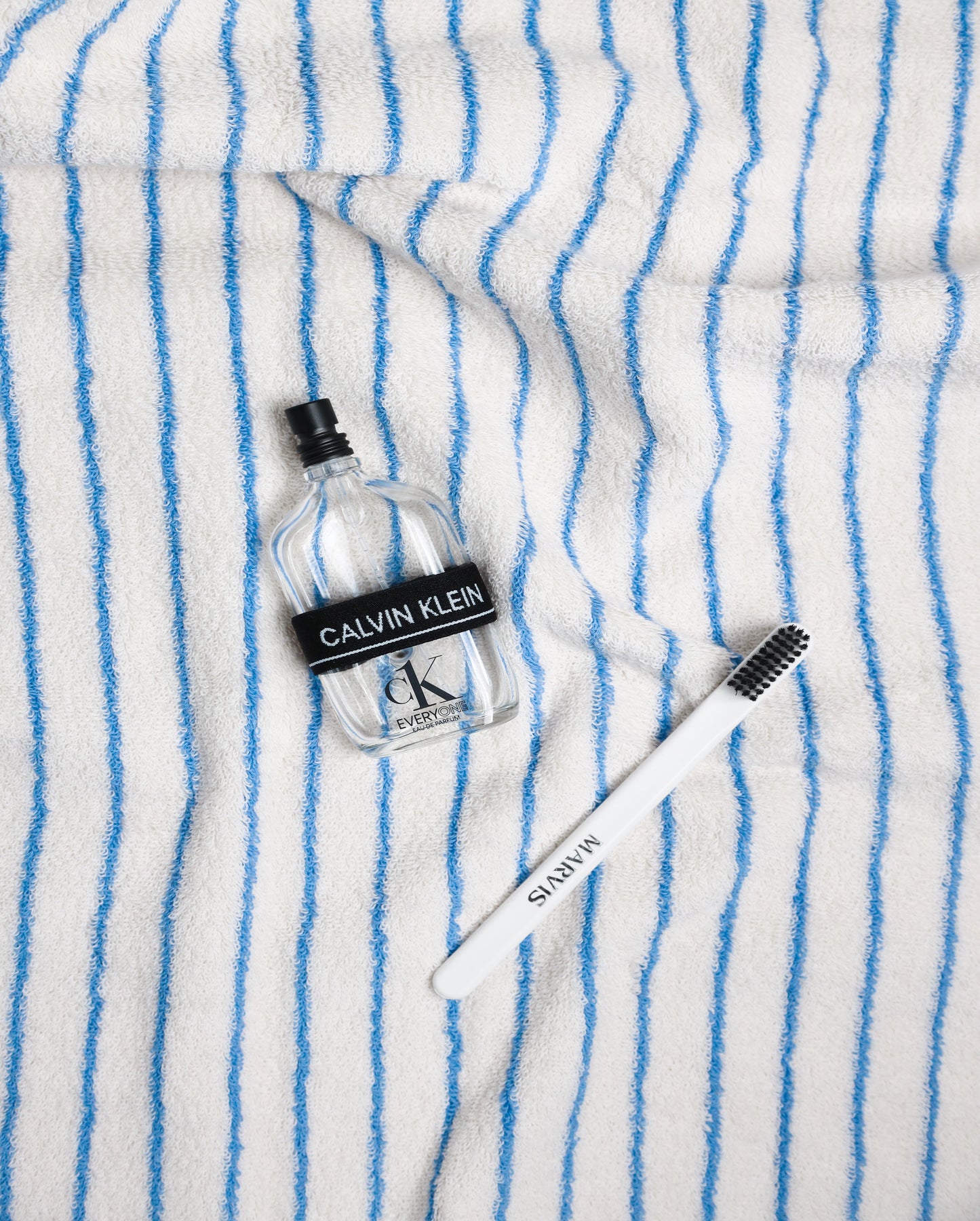 Набір рушників Білий у блакитну смужку